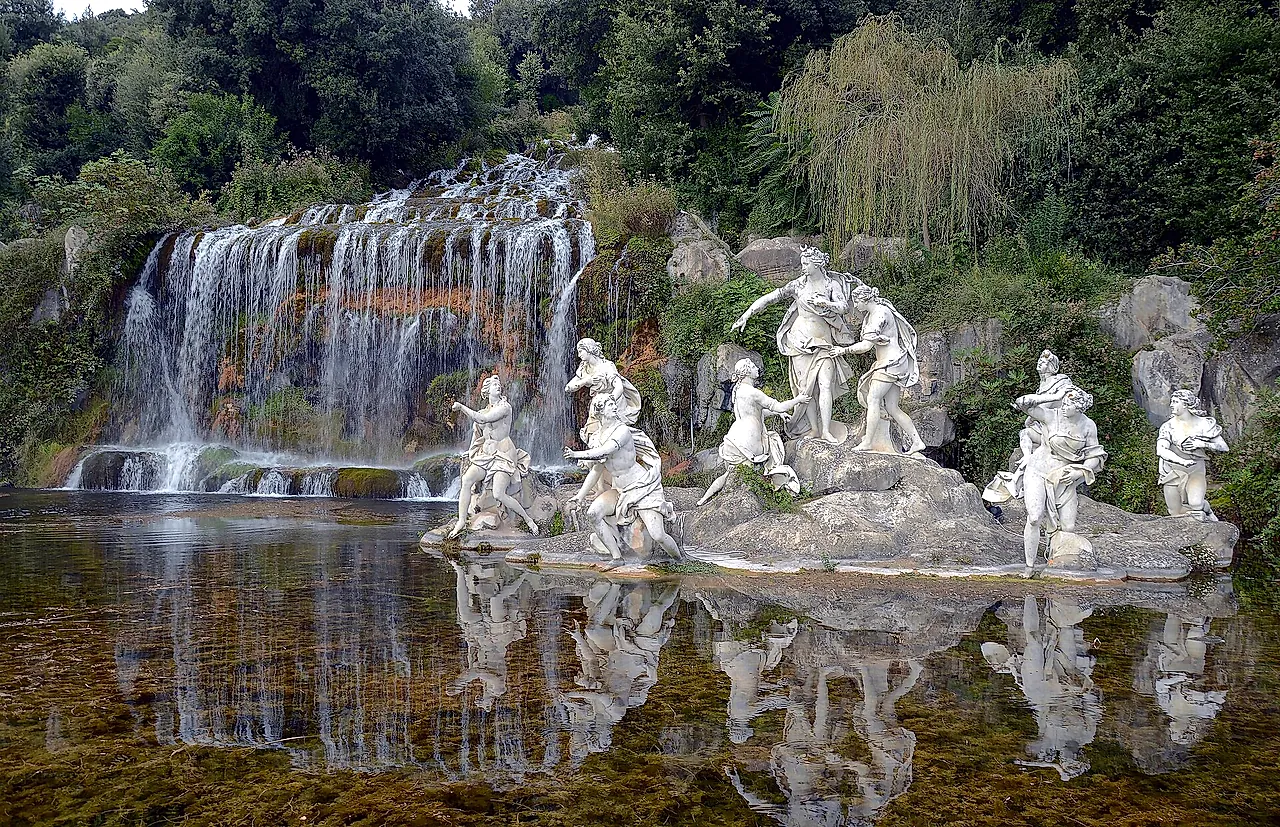 The Cascade and the Fountain of Diana and Actaeon in the Royal Park of Caserta